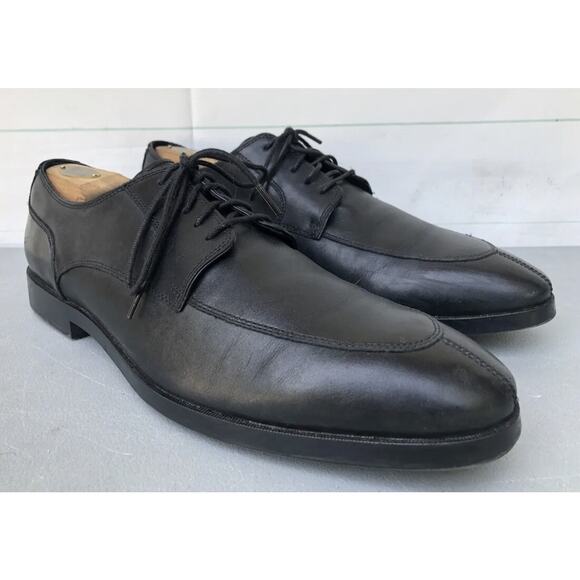 Cole Haan Black Grand Apron Oxford Shoes C23778 Mens 10.5 Fast Shipping